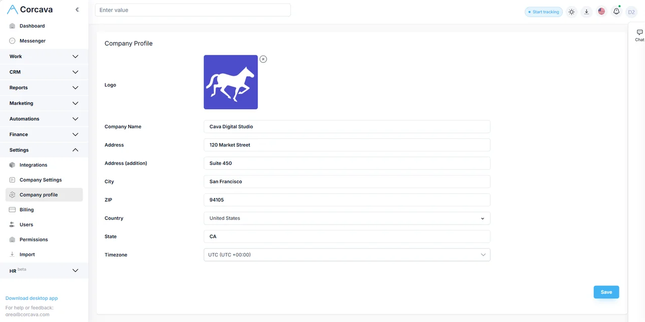 Branded client report with agency logo