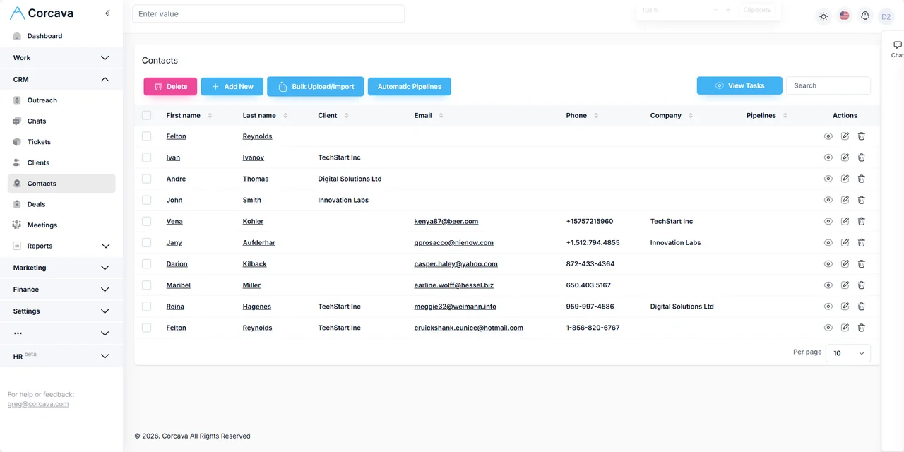 Corcava CRM