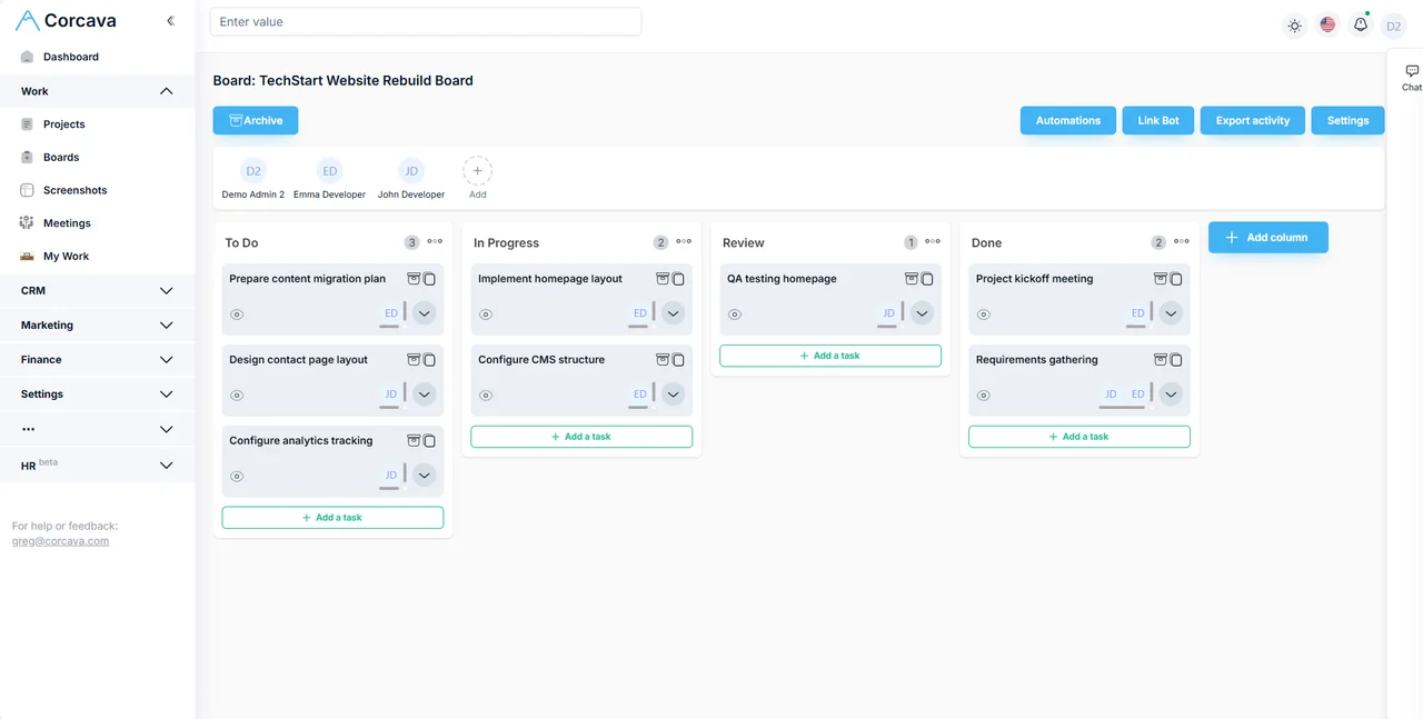 Time Tracking Features